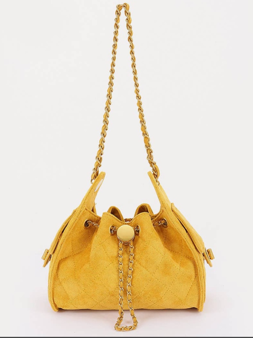ShopEvelynne Light Blue Shoulder Bag with Gold Chain - Picture 5 of 6